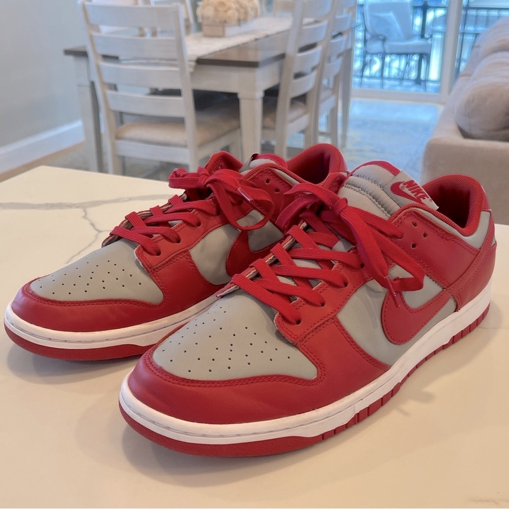 Nike UNLV Dunk Low Retro Sneakers Grey / White / Red  Men’s 11.5 - Picture 2 of 16